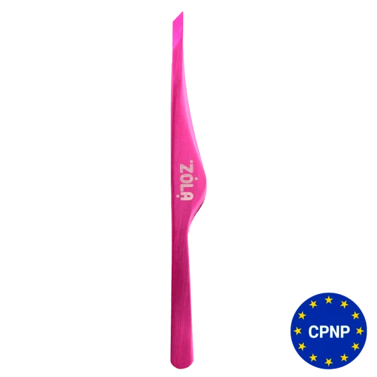 ZOLA Professionelle abgeschrägte Pinzette für Augenbrauen PINK