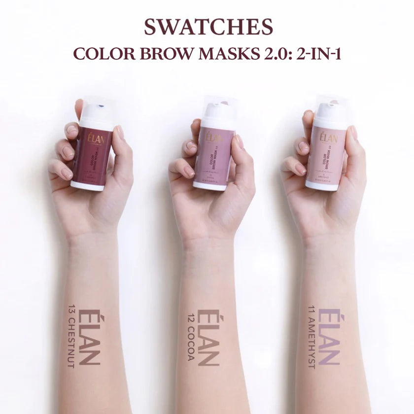 COLOR BROW MASK 2.0: 2-in-1 straffende Augenbrauenmaske, 12 COCOA