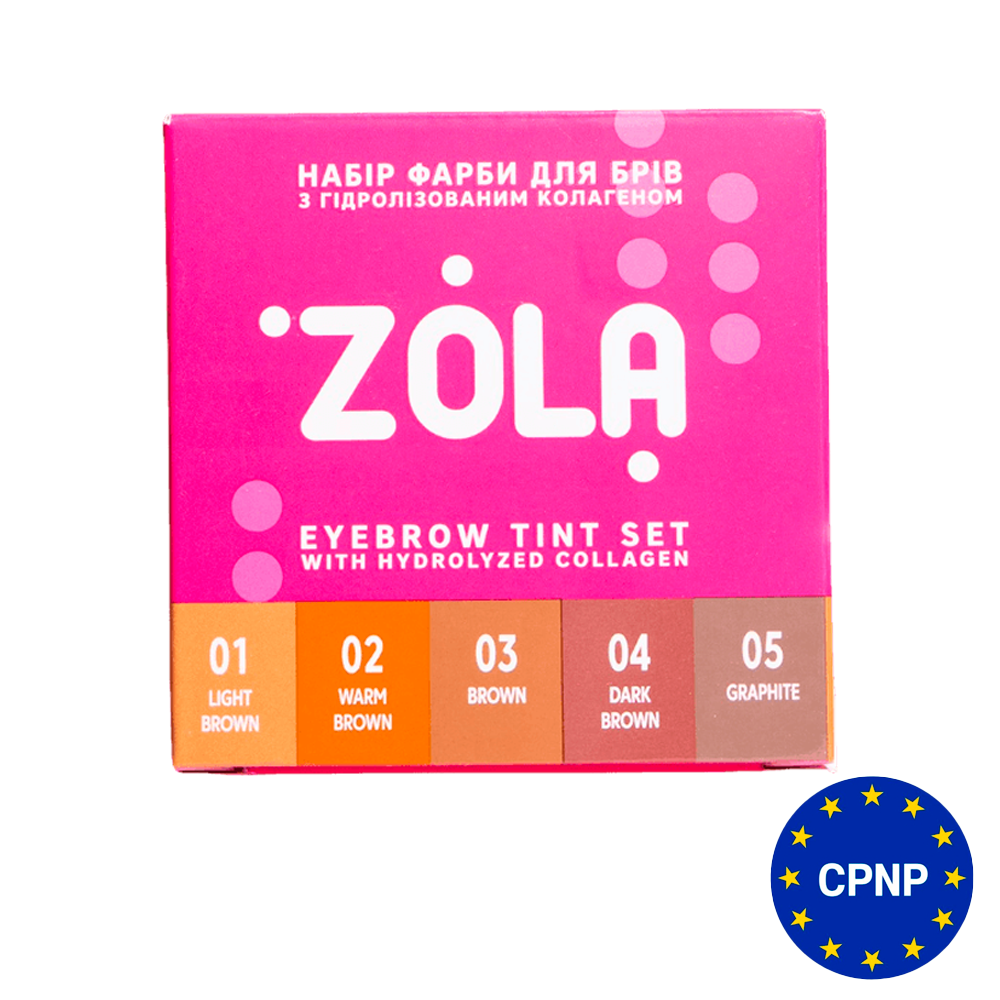 ZOLA Set of Eyebrow Tint With Collagen Sachet 5x5 ml