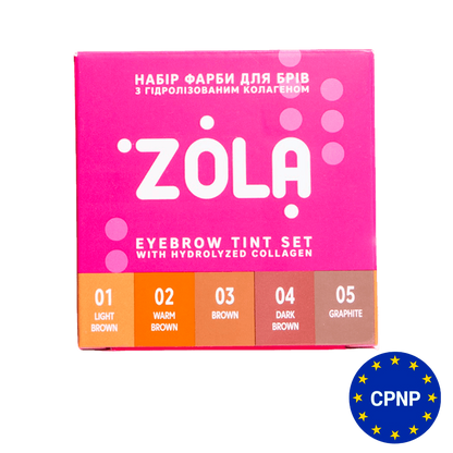 ZOLA Set of Eyebrow Tint With Collagen Sachet 5x5 ml