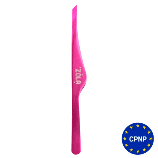 ZOLA Professionelle abgeschrägte Pinzette für Augenbrauen PINK