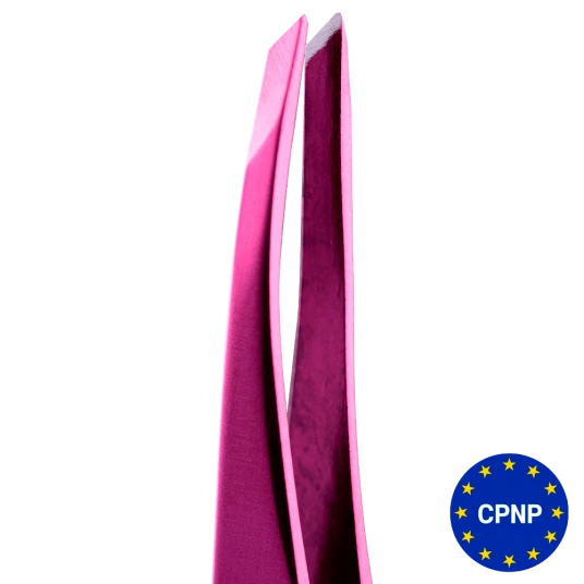ZOLA Professionelle abgeschrägte Pinzette für Augenbrauen PINK