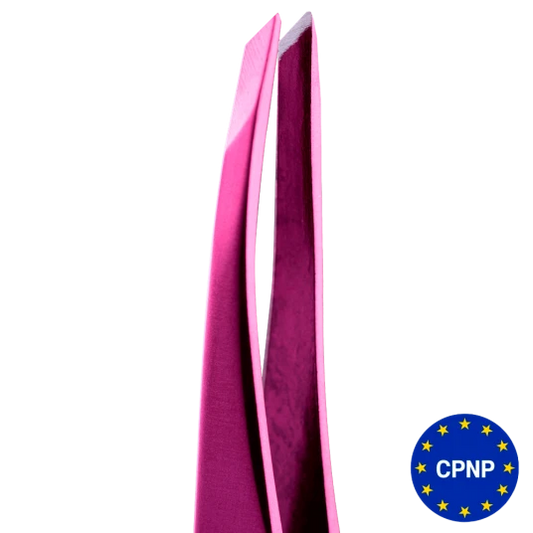 ZOLA Professionelle abgeschrägte Pinzette für Augenbrauen PINK