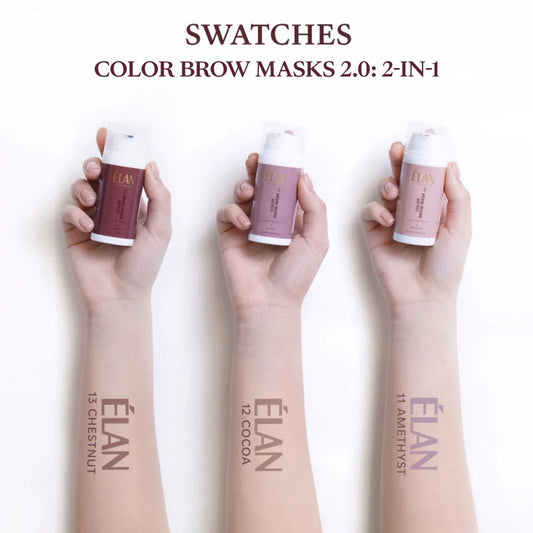 COLOR BROW MASK 2.0: 2-in-1 straffende Augenbrauenmaske, 12 COCOA