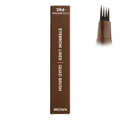 ZOLA x Makarevich Eyebrow Liner with Quad Brush Brown